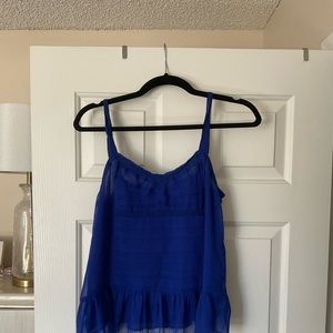 Royal Blue American Eagle Flowy Tank Top Size Medium